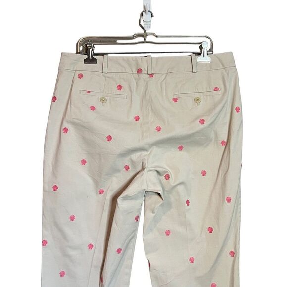 Talbots beige embroidered clam capris. Size 12 - Picture 8 of 8